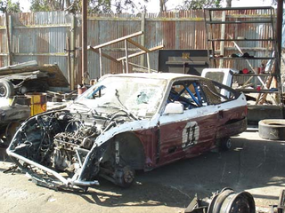 Illustration for article titled Eyesore Racing's Ghettocharged Miata Fears No Turbocharged Peugeot Surrender Monkeys!